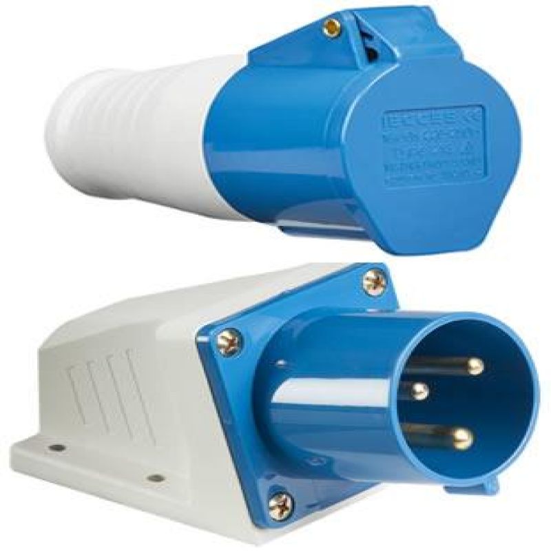 63A 3PIN MALE & FEMALE SOCKET  220V(INDUSTRIAL PLUG)