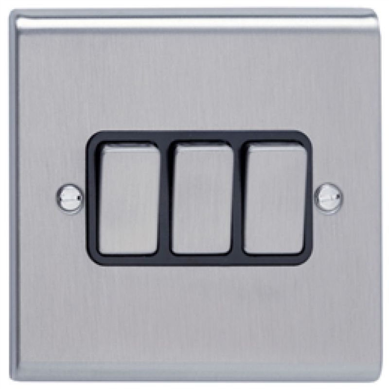 3GANG 2WAY DECOR STAINLESS STEEL-SILVER (DETA)